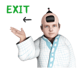 Surrealism man in the Edo period. sticker #11005403