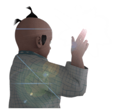 Surrealism man in the Edo period. sticker #11005404