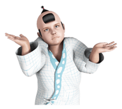 Surrealism man in the Edo period. sticker #11005405