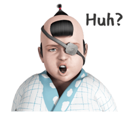 Surrealism man in the Edo period. sticker #11005407