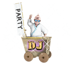 Surrealism man in the Edo period. sticker #11005409