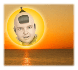 Surrealism man in the Edo period. sticker #11005411