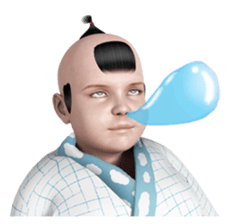 Surrealism man in the Edo period. sticker #11005412