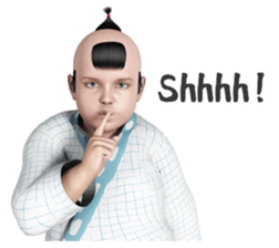 Surrealism man in the Edo period. sticker #11005414