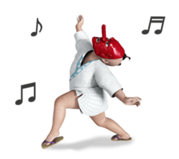 Surrealism man in the Edo period. sticker #11005421