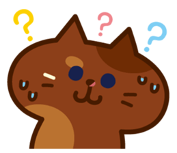 Tortoiseshell cat PERO sticker #11006686
