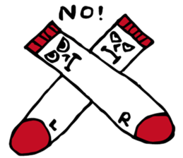 Twins of socks "Lefton and Righton" sticker #11006748