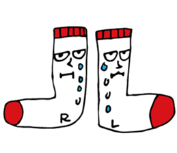 Twins of socks "Lefton and Righton" sticker #11006749