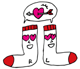 Twins of socks "Lefton and Righton" sticker #11006750