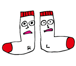 Twins of socks "Lefton and Righton" sticker #11006751