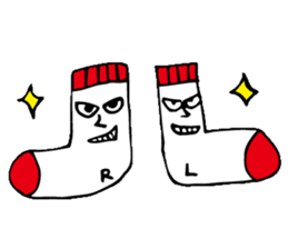 Twins of socks "Lefton and Righton" sticker #11006752