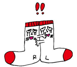 Twins of socks "Lefton and Righton" sticker #11006753