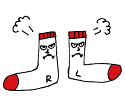 Twins of socks "Lefton and Righton" sticker #11006754