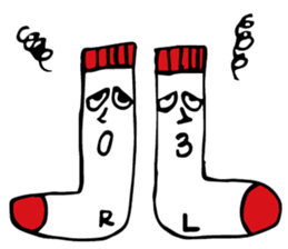 Twins of socks "Lefton and Righton" sticker #11006757
