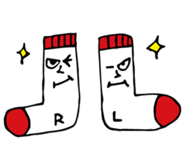 Twins of socks "Lefton and Righton" sticker #11006758