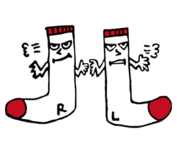Twins of socks "Lefton and Righton" sticker #11006761