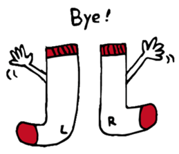 Twins of socks "Lefton and Righton" sticker #11006763
