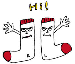 Twins of socks "Lefton and Righton" sticker #11006772