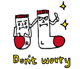 Twins of socks "Lefton and Righton" sticker #11006775