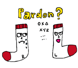 Twins of socks "Lefton and Righton" sticker #11006778