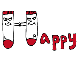 Twins of socks "Lefton and Righton" sticker #11006781