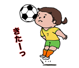 Longing to women's football player sticker #11007123