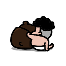 bear and kid sticker2 sticker #11007784