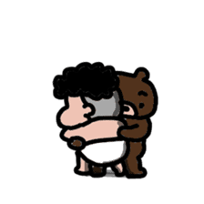 bear and kid sticker2 sticker #11007786