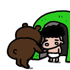 bear and kid sticker2 sticker #11007787