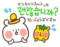 Little bear's polite Korean sticker #11007997