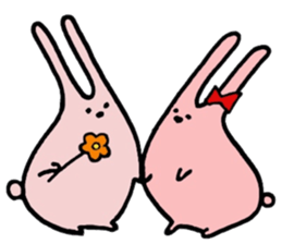Pink Rabbits and Lodger Chicks sticker #11008491