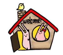 Pink Rabbits and Lodger Chicks sticker #11008500