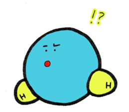 Mr. water molecule sticker #11009307