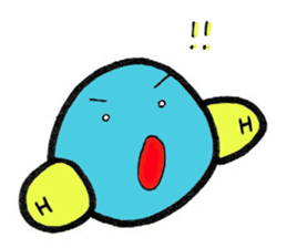 Mr. water molecule sticker #11009312
