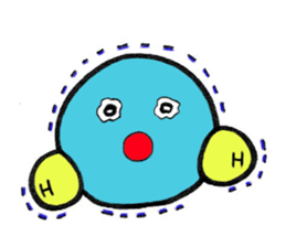 Mr. water molecule sticker #11009322