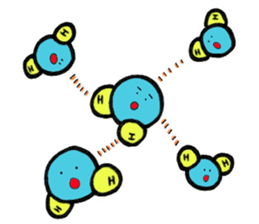 Mr. water molecule sticker #11009343