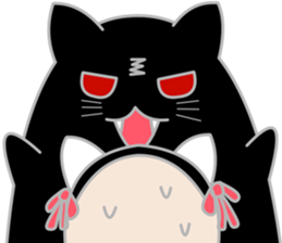 My life is black and white cat2 sticker #11009589