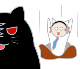 My life is black and white cat2 sticker #11009593