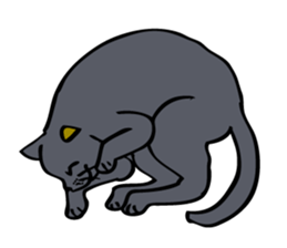 Cat walking. sticker #11009791