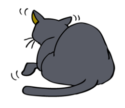 Cat walking. sticker #11009798