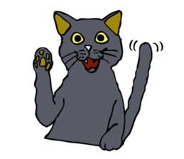 Cat walking. sticker #11009812