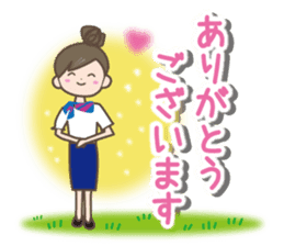 Girl's spring and early summer sticker #11010385