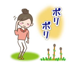 Girl's spring and early summer sticker #11010409