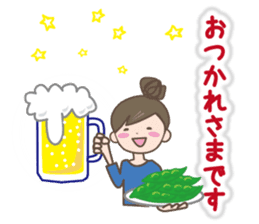 Girl's spring and early summer sticker #11010410