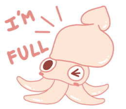 Funny and Fat Squid sticker #11010504