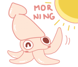 Funny and Fat Squid sticker #11010505