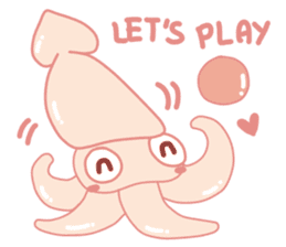 Funny and Fat Squid sticker #11010507