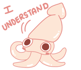 Funny and Fat Squid sticker #11010508