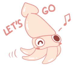 Funny and Fat Squid sticker #11010512