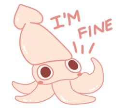 Funny and Fat Squid sticker #11010514